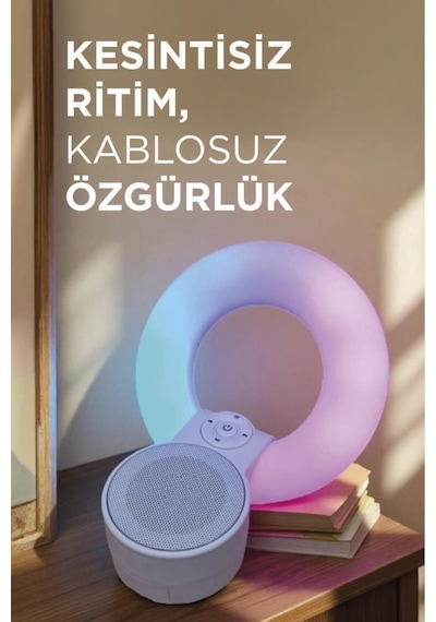 D65 Beyaz Rgb Işıklı Kablosuz Bluetooth Hoparlör