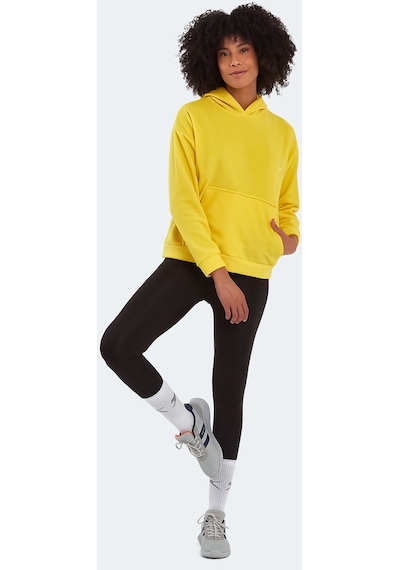 Slazenger SASSA IN Kadın Kapüşonlu Cepli Sarı Polar