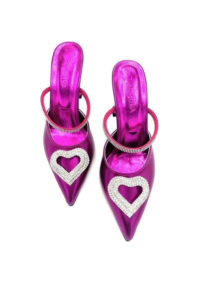 Nostra Shoes Fuşya Love Kadın Topuklu Ayakkabı-terlik Fuşya