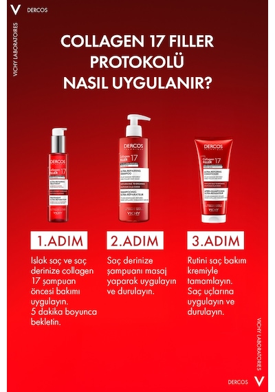 Vichy Dercos Collagen 17 Filler Tüm Saç Tipleri İçin Şampuan 200 Ml
