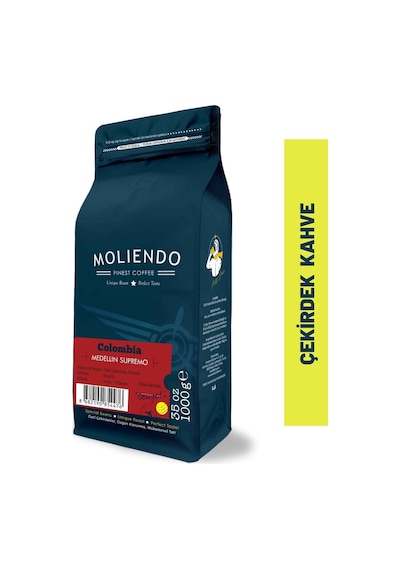 Moliendo Colombia Medellin Supremo Yöresel Çekirdek Kahve 1000 G