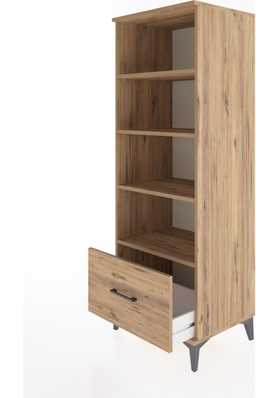 Hyperion Dolap 4 Raflı Tek Çekmeceli 60x44x163 Çam-çam Atlas Çam