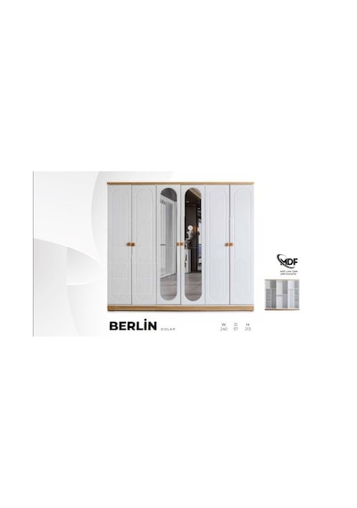Berlin Mdf 6 Kapılı Dolap