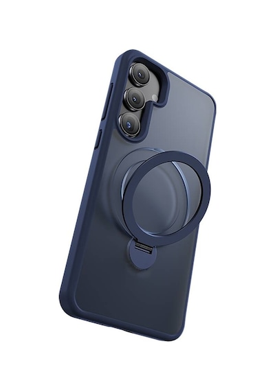 Galaxy S24 Uyumlu Kılıf Magsafe Şarj Özellikli Benks Standlı Mist Protective Kapak Siyah
