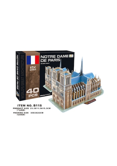 Cc Oyuncak - 3d Puzzle Notre Dame De Paris - 40 Parça