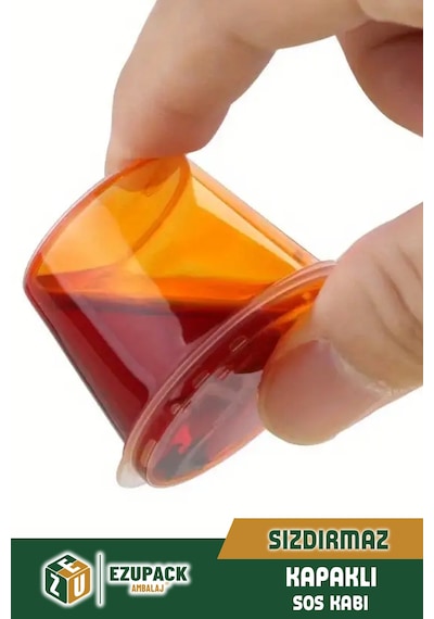 50 Adet Sızdırmaz 120 Ml Mini Saklama Kabı Sosluk Buzluk Kabı, Et Suyu, Kemik Suyu, Sos Kabı Mutfak Diğer