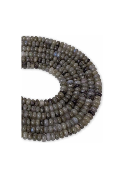 6 x 4 MM Labradorit Taşı Dizi Gümüş