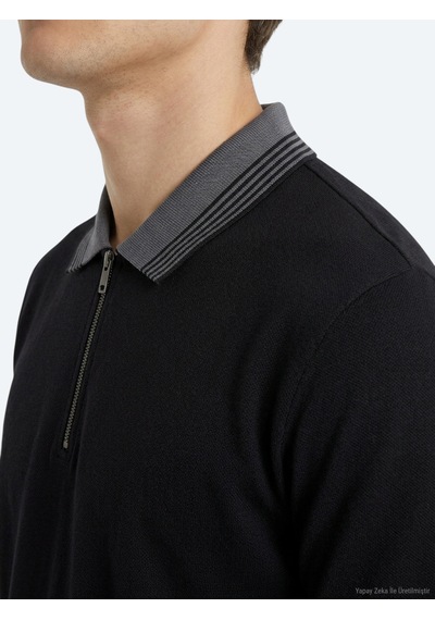 Kip Siyah Düz %100 Pamuk T-shirt siyah black