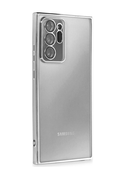 Newface - 116 - Samsung Galaxy Uyumlu Note 20 Ultra Kılıf Razer Lensli Silikon - Kmrsfres - - Gümüş