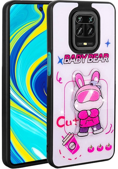 Xiaomi Redmi Note 9s Kılıf Parlak Kabartmalı İkonik Figürlü Amas Silikon Kapak