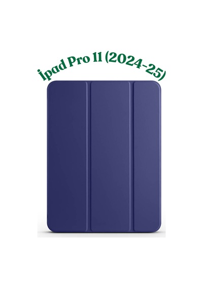 Fuchsia İpad Pro 11" M4 - 2024 İle Uyumlu Smart Cover Kalemlik Bölmeli Standlı Tablet Kılıfı Kapaklı Kılıf