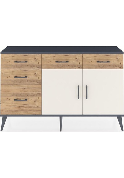 Arges Konsol 2 Raflı 5 Çekmeceli 2 Kapaklı 132x30x83 Antrasit-aytaşı/çam Aytaşı/çam Arges Konsol 2 Raflı 5 Çekmeceli 2 Kapaklı 132x30x83 Antrasit-aytaşı/çam Aytaşı/çam
