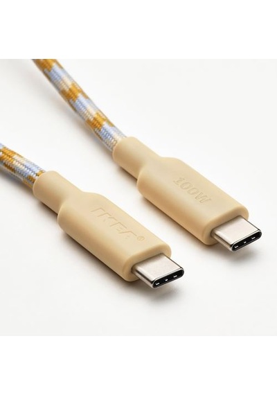 Ikea Rundhult Usb-c - Usb-c Kablo, Bej-mavi, 1.5 M/100 W