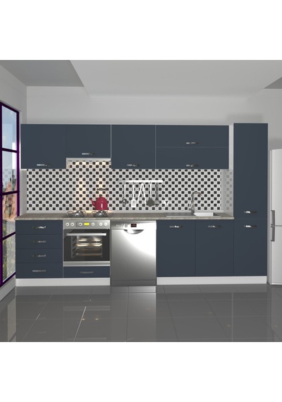 Decoraktiv Elite 325yq Ankastre Fırın Modüllü Mdf Hazır Mutfak Dolabı - Tezgah Dahil - Antrasit Decoraktiv Elite 325yq Ankastre Fırın Modüllü Mdf Hazır Mutfak Dolabı - Tezgah Dahil - Antrasit