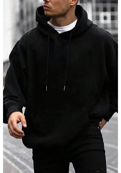 Uyguntarz Knowledge İs Power Baskılı Oversize Sweatshirt siyah