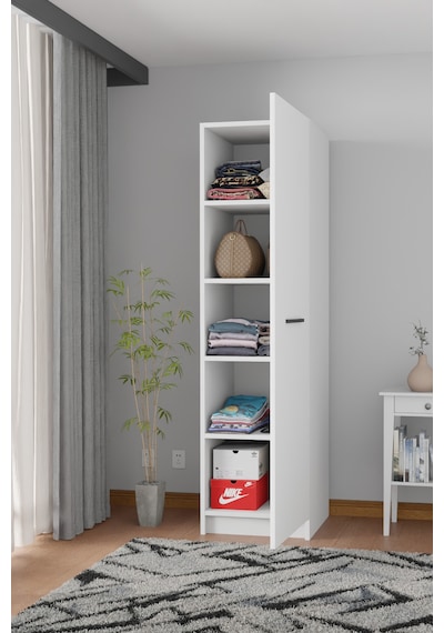 Ladik Beyaz Tek Kapaklı Gardırop 180-45-45 Cm Çift Yönlü Kapak Ladik Beyaz Tek Kapaklı Gardırop 180-45-45 Cm Çift Yönlü Kapak
