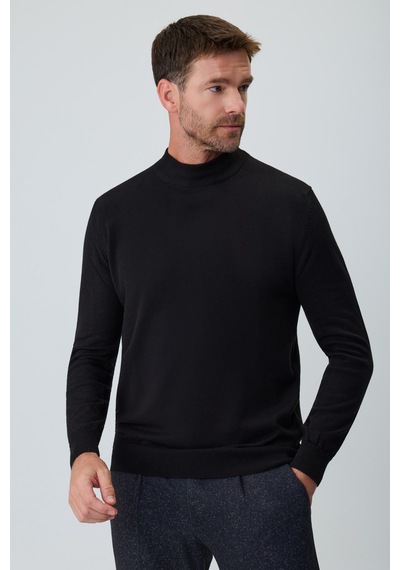 Morven Erkek Siyah Basic Yarım Balıkçı Yaka Dinamik Fit Triko 27kc017001001 Siyah Morven Erkek Siyah Basic Yarım Balıkçı Yaka Dinamik Fit Triko 27kc017001001 Siyah