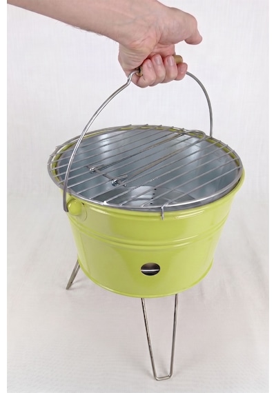 Küçük Katlanabilir Metal Piknik Izgara Mangal Barbekü Açık Yeşil