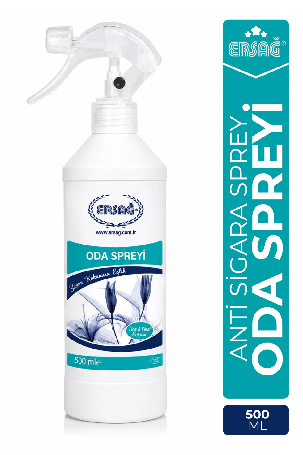 Ersağ Anti Sigara Kokusu İçin Oda Spreyi 500 Ml Aqua