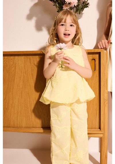 Defacto 3d Poplin Kısa Kollu Gömlek Kız Bebek H4736a526smyl149 Sarı-yl149