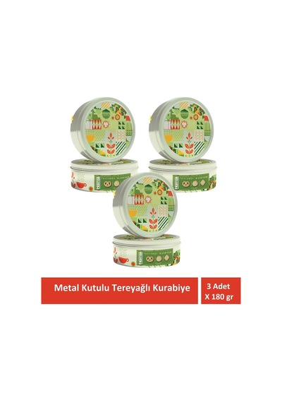Tereyağlı Kurabiye Metal Kutulu 3 Adet X 180 Gr