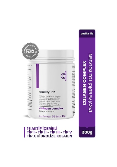 Quality Life Tip1 Tip2 Tip3 Tip5 Tip10 Complex Saf Toz Collagen 300 G