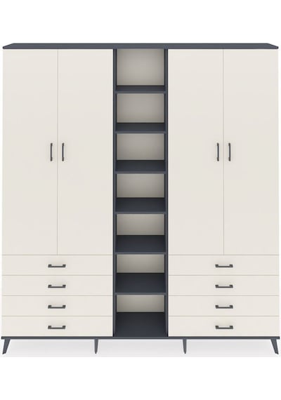 Arges Dolap 10 Raflı 8 Çekmeceli 2 Askılı 220x30x243 Antrasit-aytaşı/aytaşı Aytası/aytası Arges Dolap 10 Raflı 8 Çekmeceli 2 Askılı 220x30x243 Antrasit-aytaşı/aytaşı Aytası/aytası