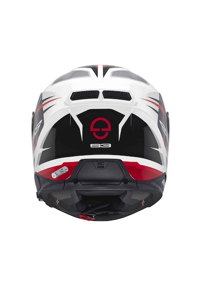 Schuberth S3 Apex White Kapalı Kask Siyah - Beyaz - Kırmızı