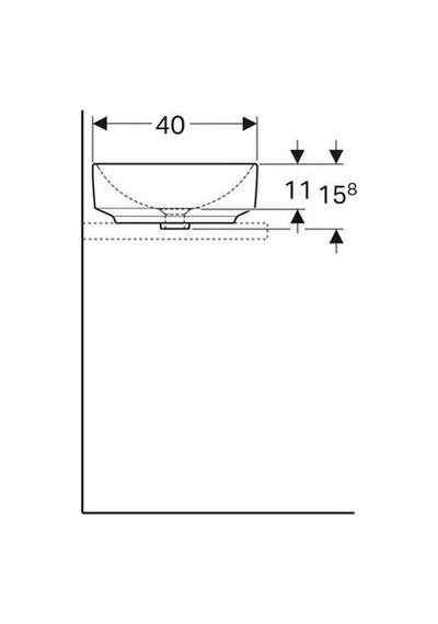 Geberit Variform Dikdörtgen Çanak Lavabo - 508 Yeşil