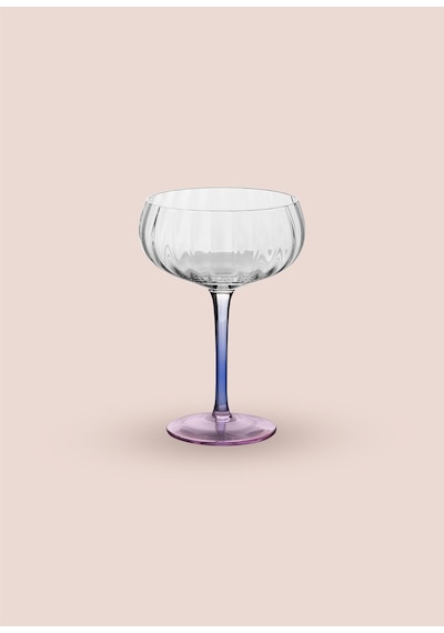 The Mia Ayaklı Cam Dondurma Kasesi Mavi Pembe 280 Ml
