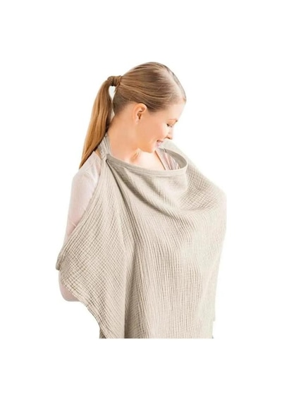 %100 Pamuklu Müslin Emzirme Önlüğü 65x100 Cm 2 Katlı - E00976