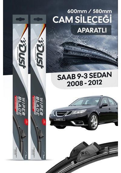 Saab 9-3 Sedan 2008-2012 Uyumlu Silecek Takımı 600mm/580mm S7