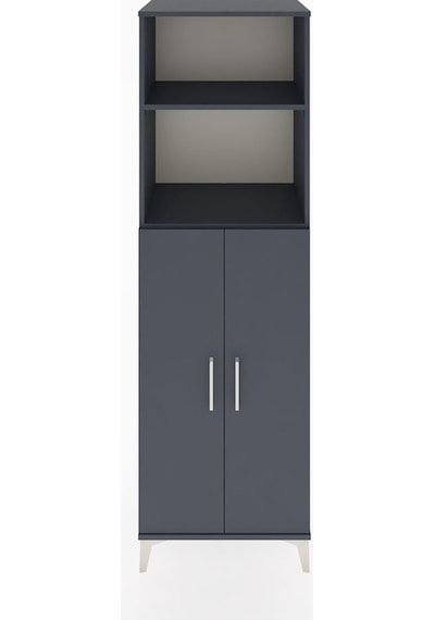 Hyperion Dolap 4 Raflı 2 Kapaklı 60x44x195 Antrasit-antrasit Antrasit