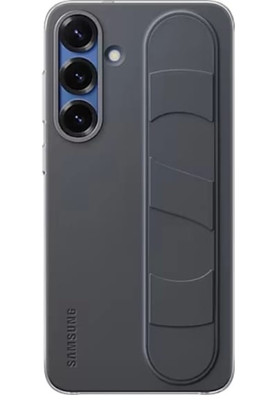 Samsung Galaxy Uyumlu S25+ Standlı Kordonlu Kılıf Siyah