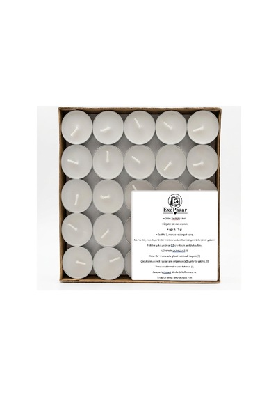 100 Lü Tea Light , 100 Lü Mum , 100 Lü Kokusuz Mum Mum & Kandil Beyaz