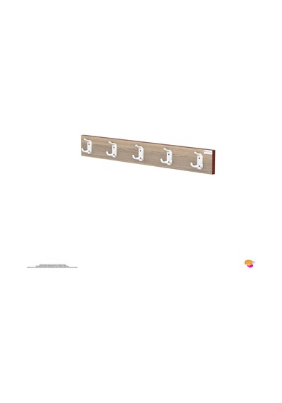 Modilayn Arı Serisi 66,4x9,6 Cm 5'li Set 15 Kancalı Banyo Askısı Ekstra Düzen Ve Yer Tasarrufu Cordoba