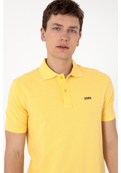 U.S. Polo Assn. Erkek Regular Fit Polo Yaka Sarı Basic Tişört 50306007-VR044