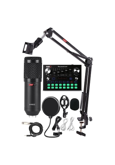Lastvoice Bm800 Live Plus Set Efektli Ses Kartı Mikrofon Stand Ka