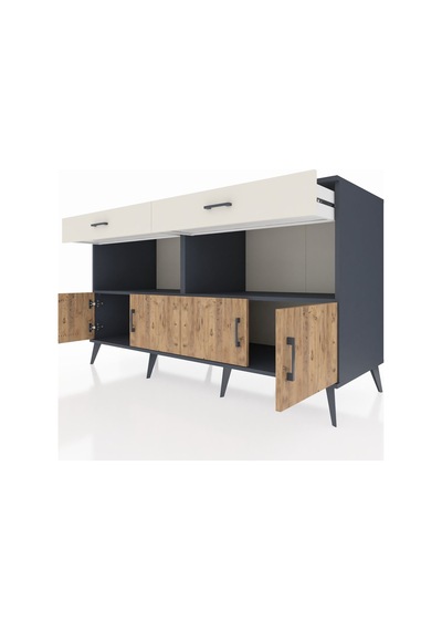 Kronos Konsol 2 Raflı 2 Çekmeceli 4 Kapaklı 176x59x99 Antrasit-ça Antrasit-çam/aytaşı Kronos Konsol 2 Raflı 2 Çekmeceli 4 Kapaklı 176x59x99 Antrasit-ça Antrasit-çam/aytaşı