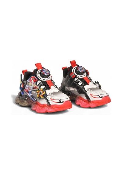 Marcokids Akıllı Bağcıklı Hafif Rahat Tabanlı Kırmızı Unisex Çocuk Spor Ayakkabı Sneaker Kalen P
