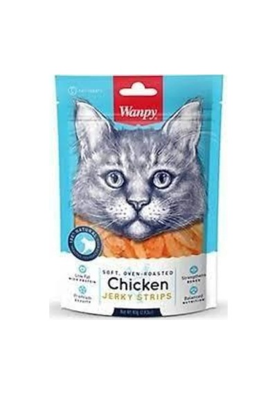 Wanpy Chicken Jerky Strips Kedi Ödülü 80 Gr