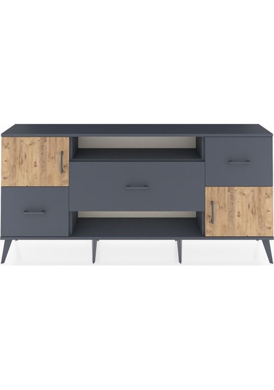 Arges Konsol 2 Raflı 3 Çekmeceli 2 Kapaklı 176x30x83 Antrasit-çam/antrasit Çam/antrasit Arges Konsol 2 Raflı 3 Çekmeceli 2 Kapaklı 176x30x83 Antrasit-çam/antrasit Çam/antrasit