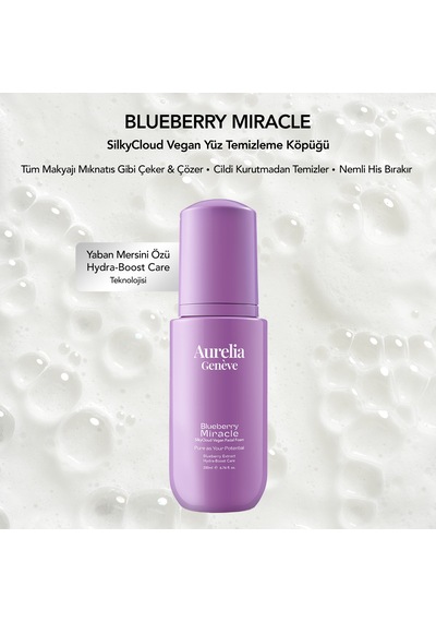 Aurelia Geneve Blueberry Miracle Silkycloud Vegan Facial Foam 200ml Temizleme Köpüğü