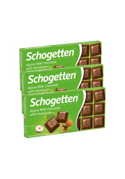 Schogetten Sütlü Fındıklı 100gr X3