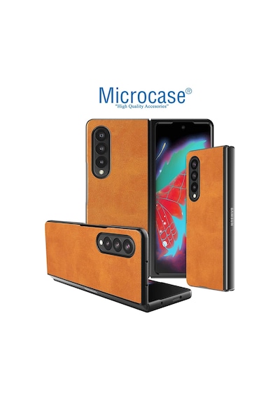 Galaxy Z Fold4 Için Deri Desenli Plastik Koruma Kilif - Al3156 561023468