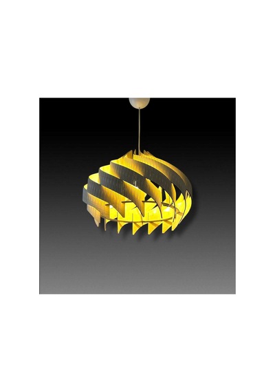 40 Cm Bohem Ahşap Spiral Sarkıt Avize Modern Dekoratif Tekli Salon Mutfak Yatak Odası Avize Akca
