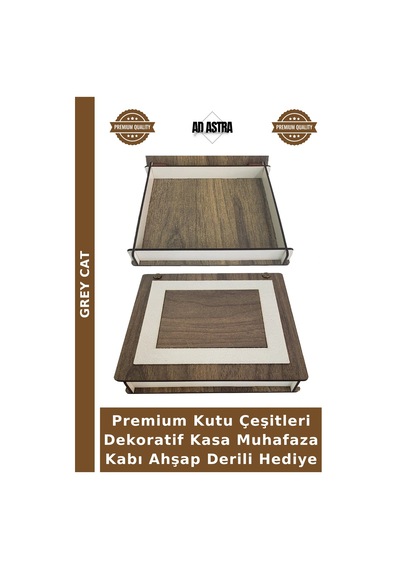 Premium Kutu Çeşitleri Dekoratif Kasa Muhafaza Kabı Ahşap Derili Hediye