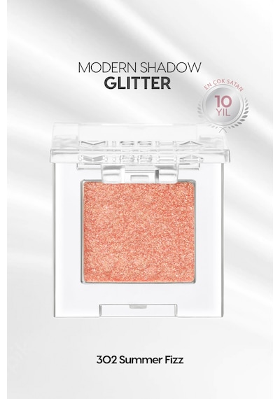 Kalıcı, Topaklanma Yapmayan, Simli Tekli Far Modern Shadow Glitter 302 Summer Fizz 302