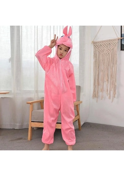 Nessiworld Çocuk Tavşan Kostümü Pembe Renk 4-5 Yaş 100 Cm