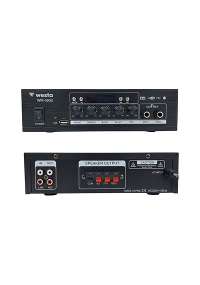 Westa Wm-560u Hat Trafolu Usb - Sd - Bluetooth Destekli Mini Mixer Amfi